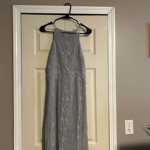 Jen's Pirate Booty Elegant Gray Maxi Dress